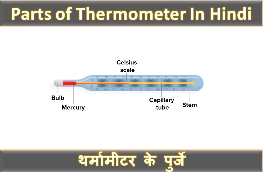 Parts of clearance thermometer